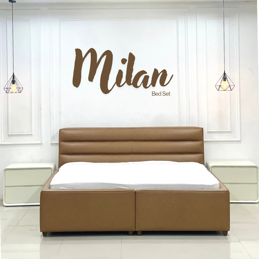 MILAN BED SET (Bed+Side Tables)