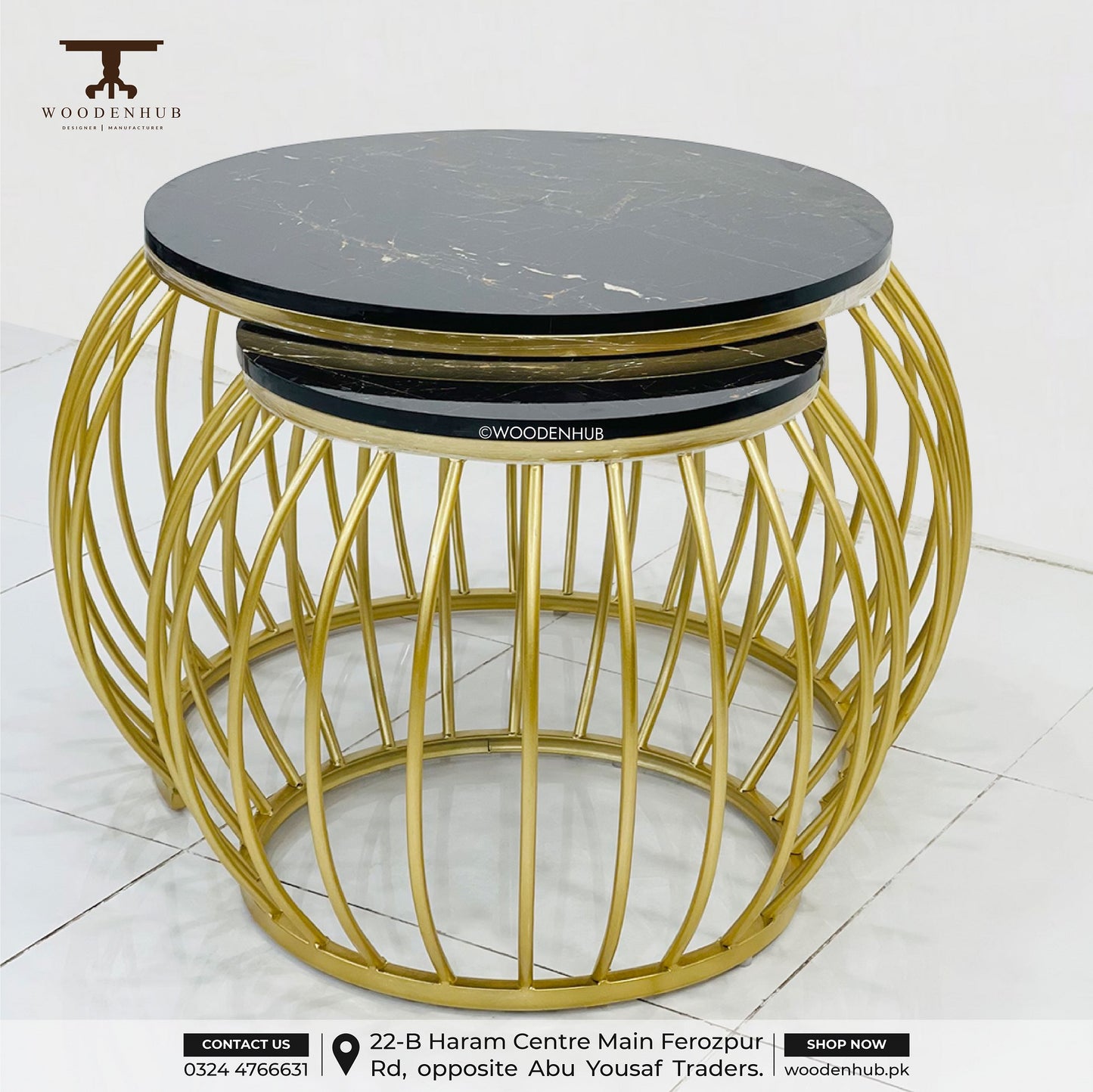 DRUM CENTRE TABLE (2PC)