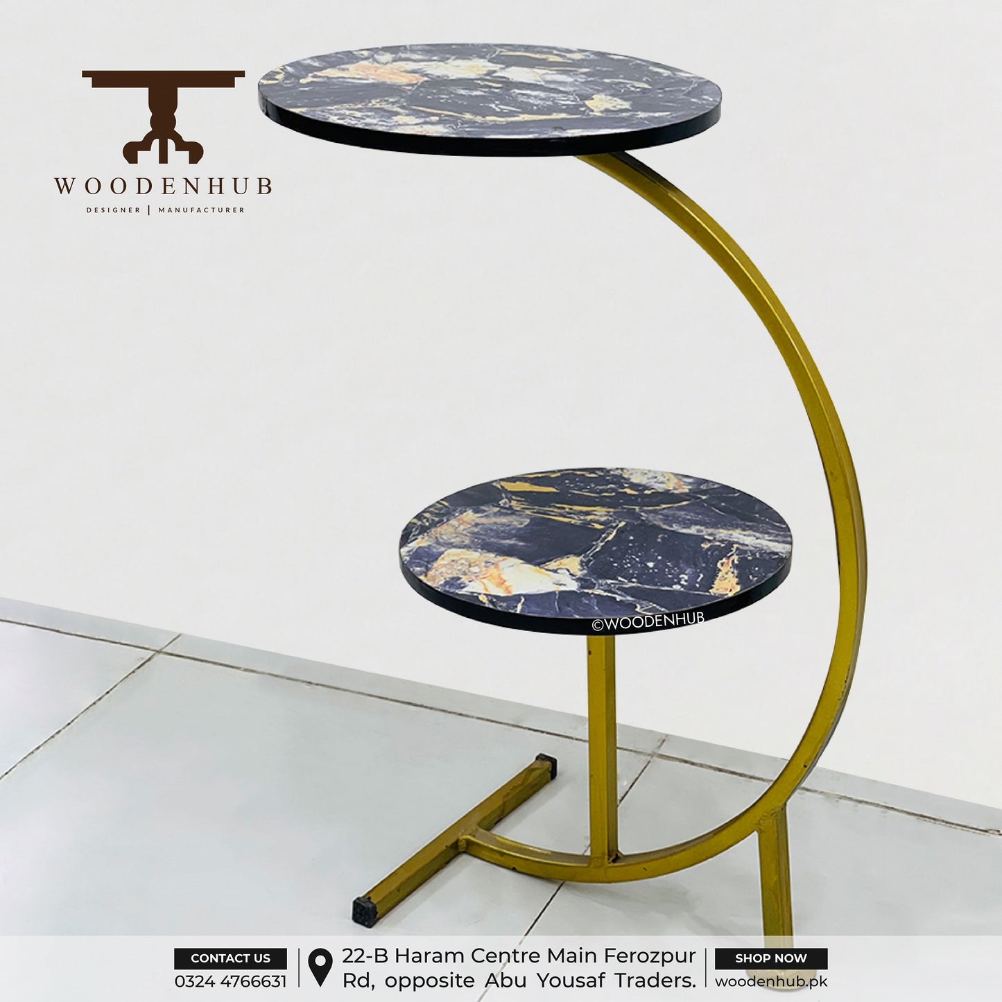 C - Shaped Side Table