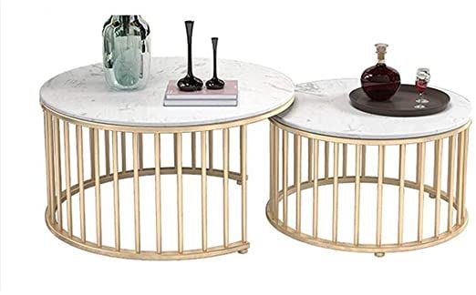 Round Marble Nesting Table