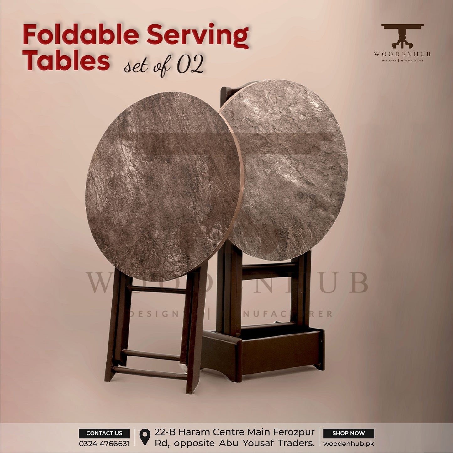 FOLDABLE SERVING TABLES (2PC)