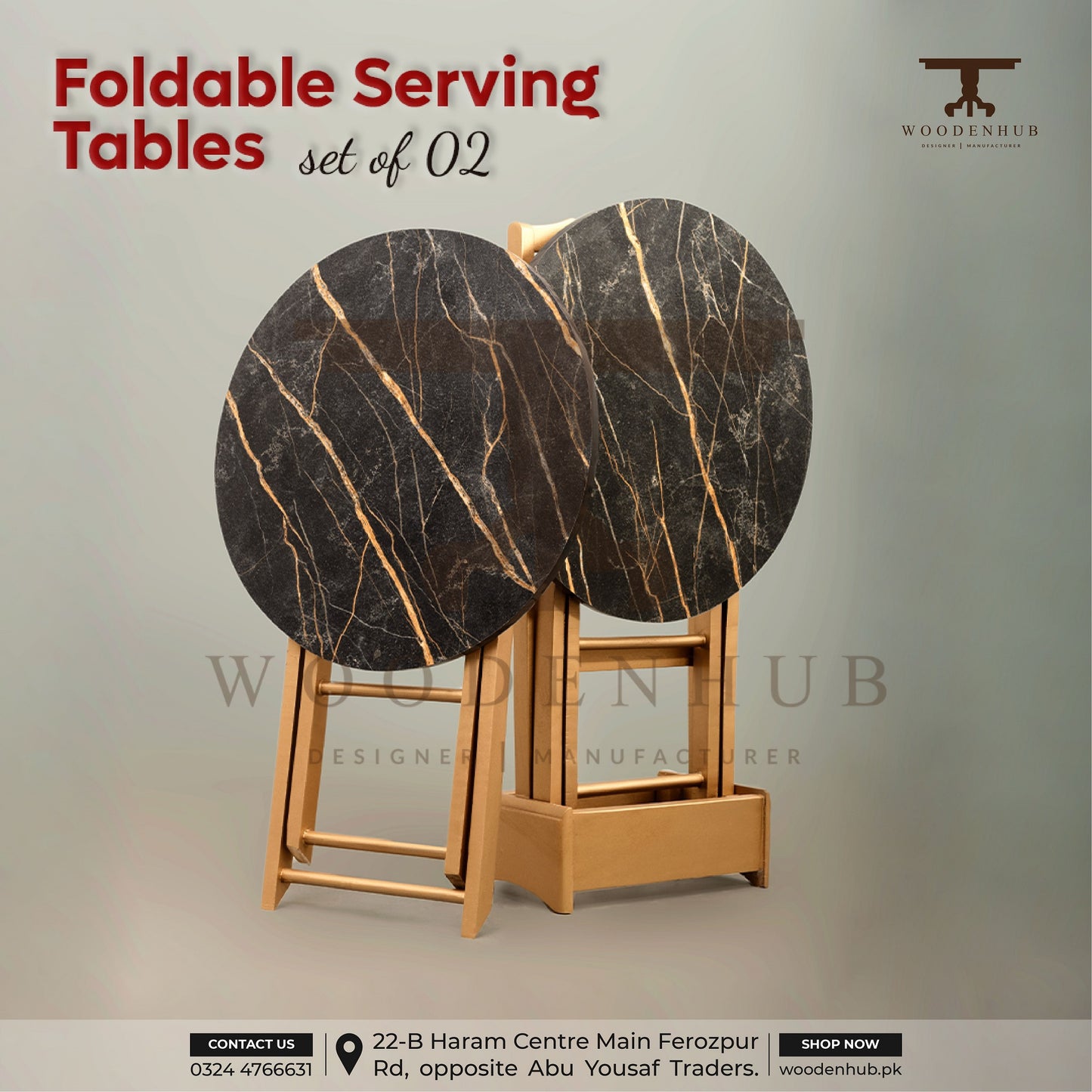 FOLDABLE SERVING TABLES (2PC)