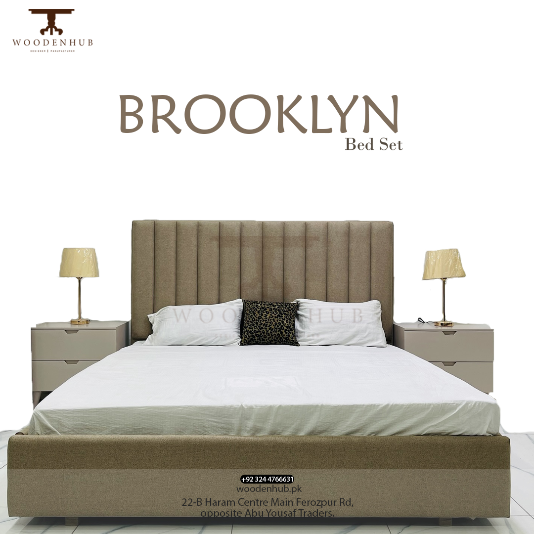 BROOKLYN Bed Set (Bed+Side Tables)