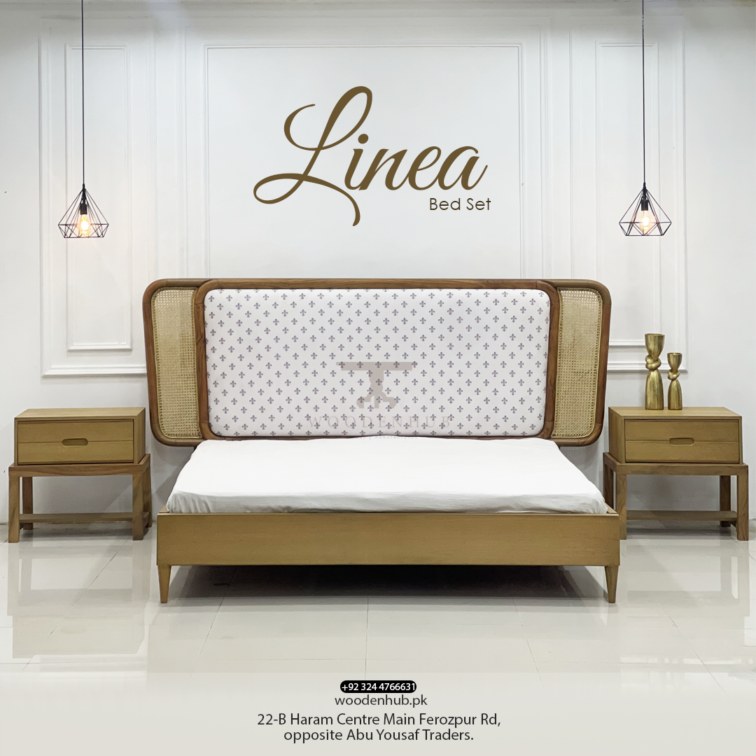 LINEA BED SET (Bed + Side Tables)