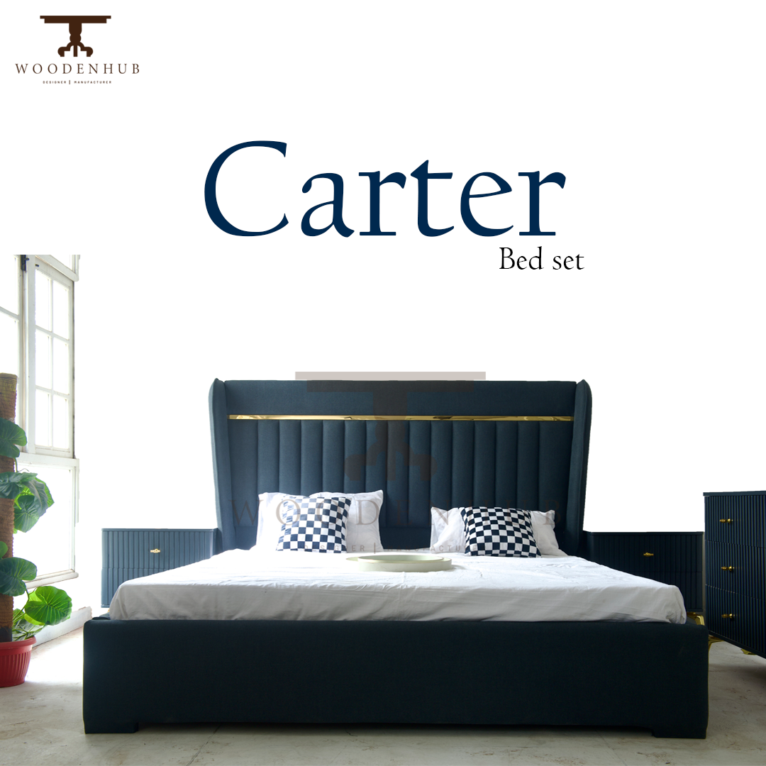 CARTER BED + SIDE TABLES