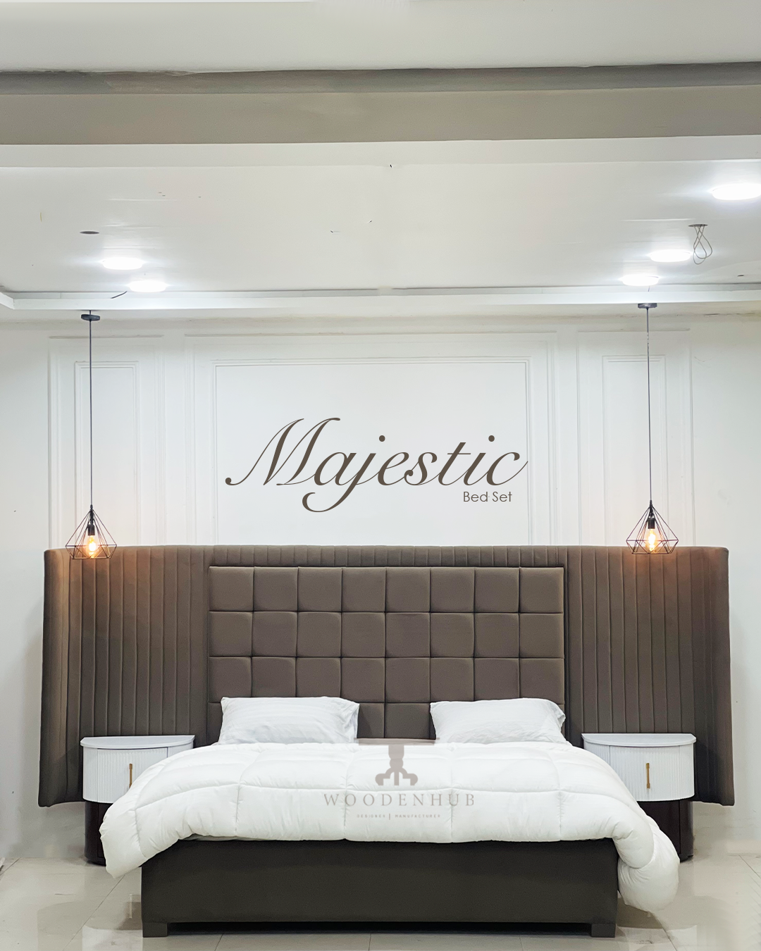 Majestic Bed Set (Bed+Side Tables)