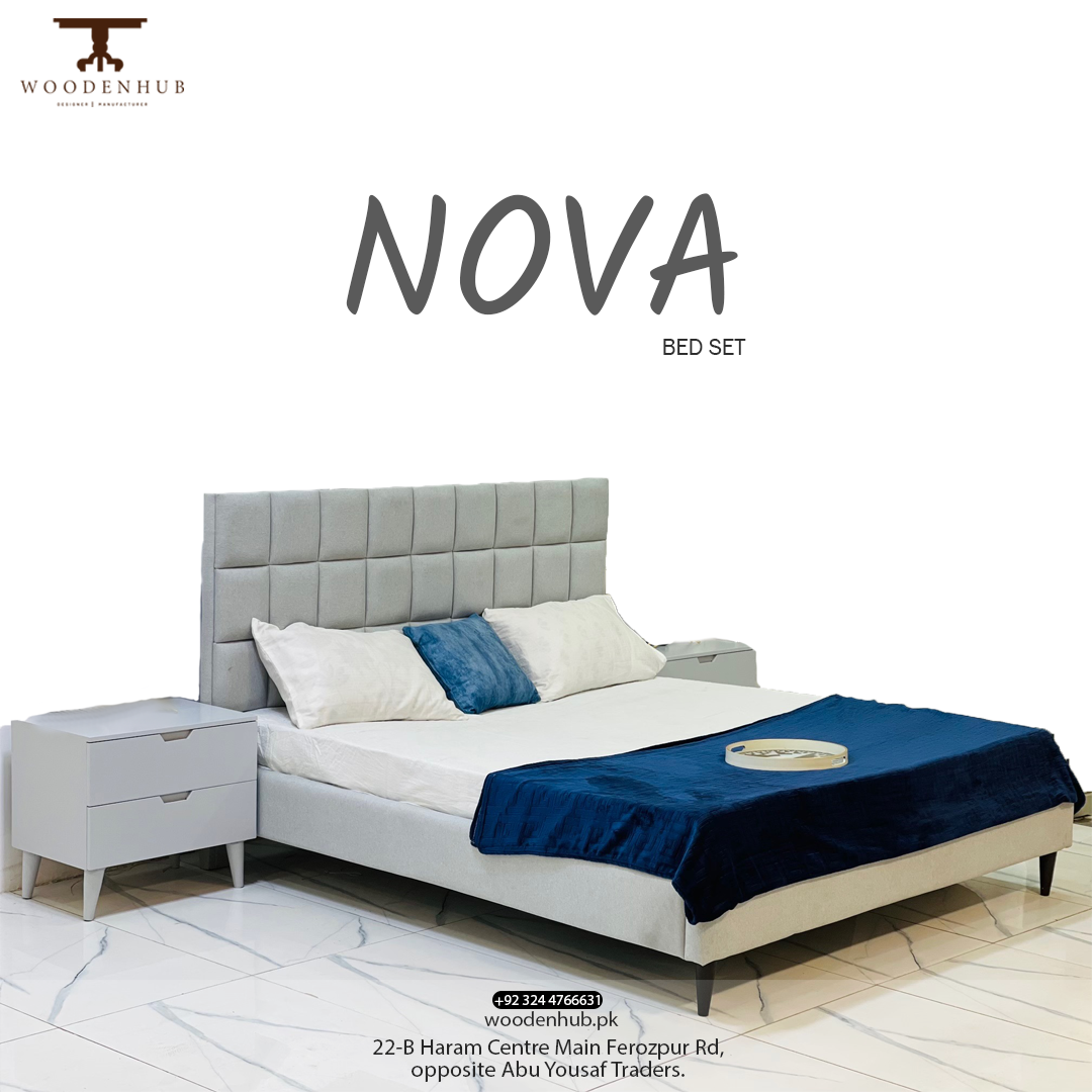 NOVA Bed Set (Bed+Side Tables)