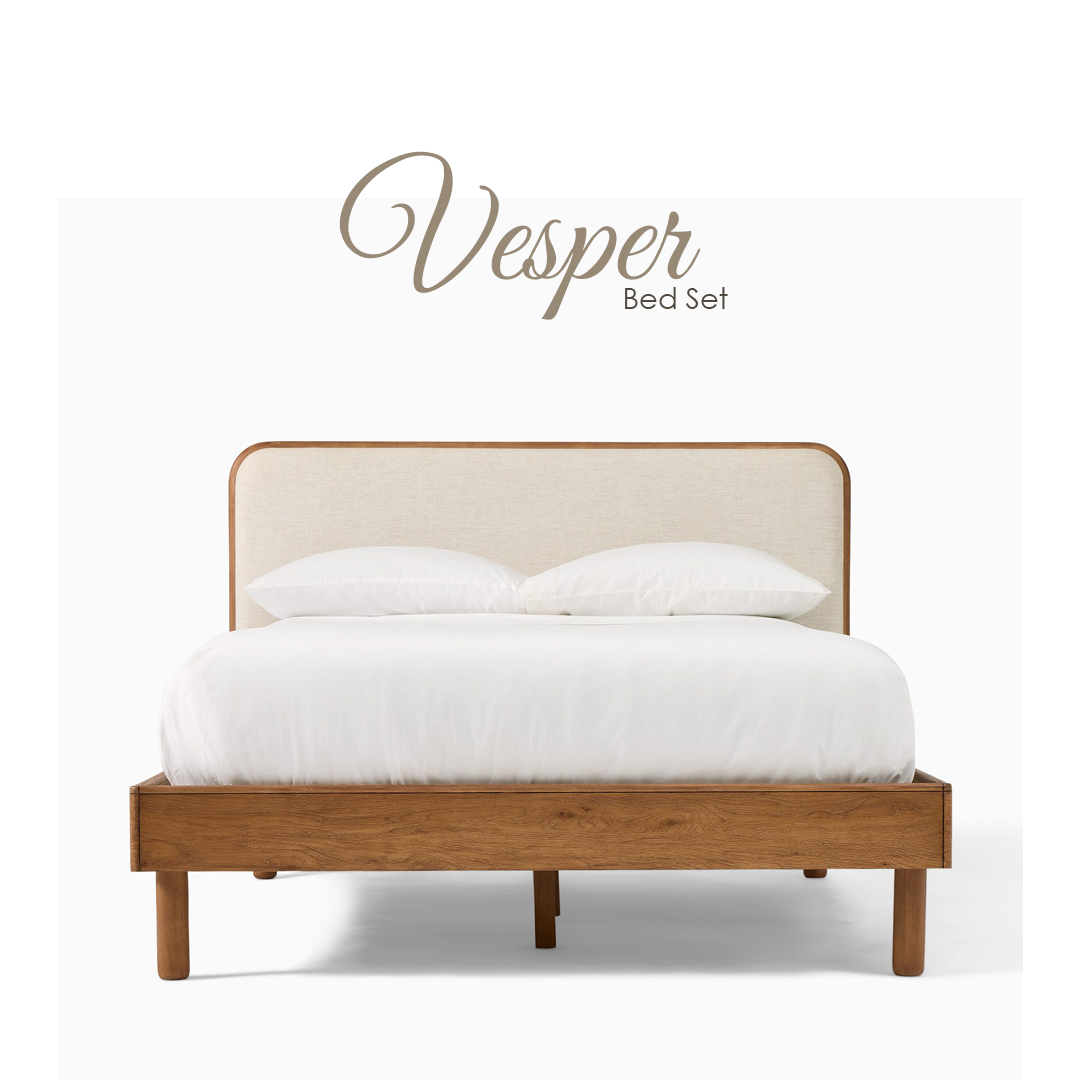 Vesper Bed Set (Bed+Side Tables)