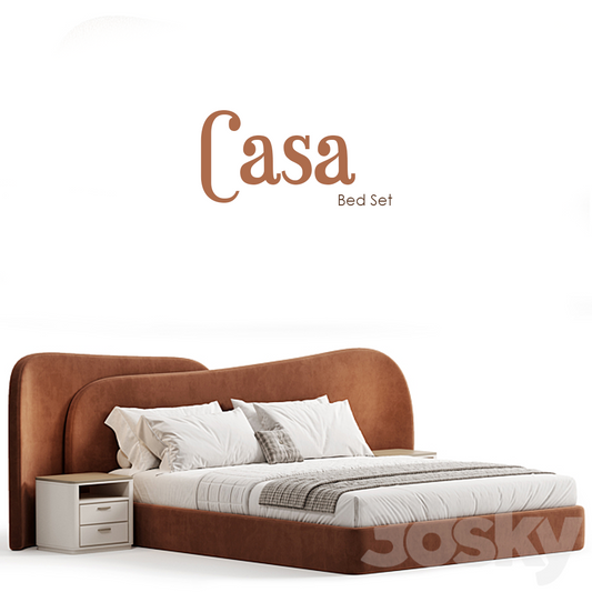 Casa Bed Set (Bed+Side Tables)