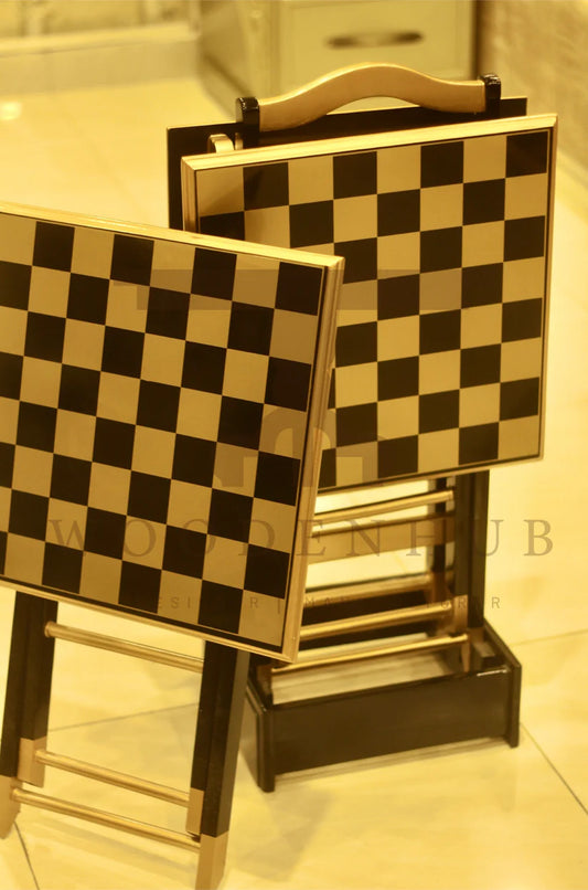 CHESS SERVING TABLE SET (2PC)