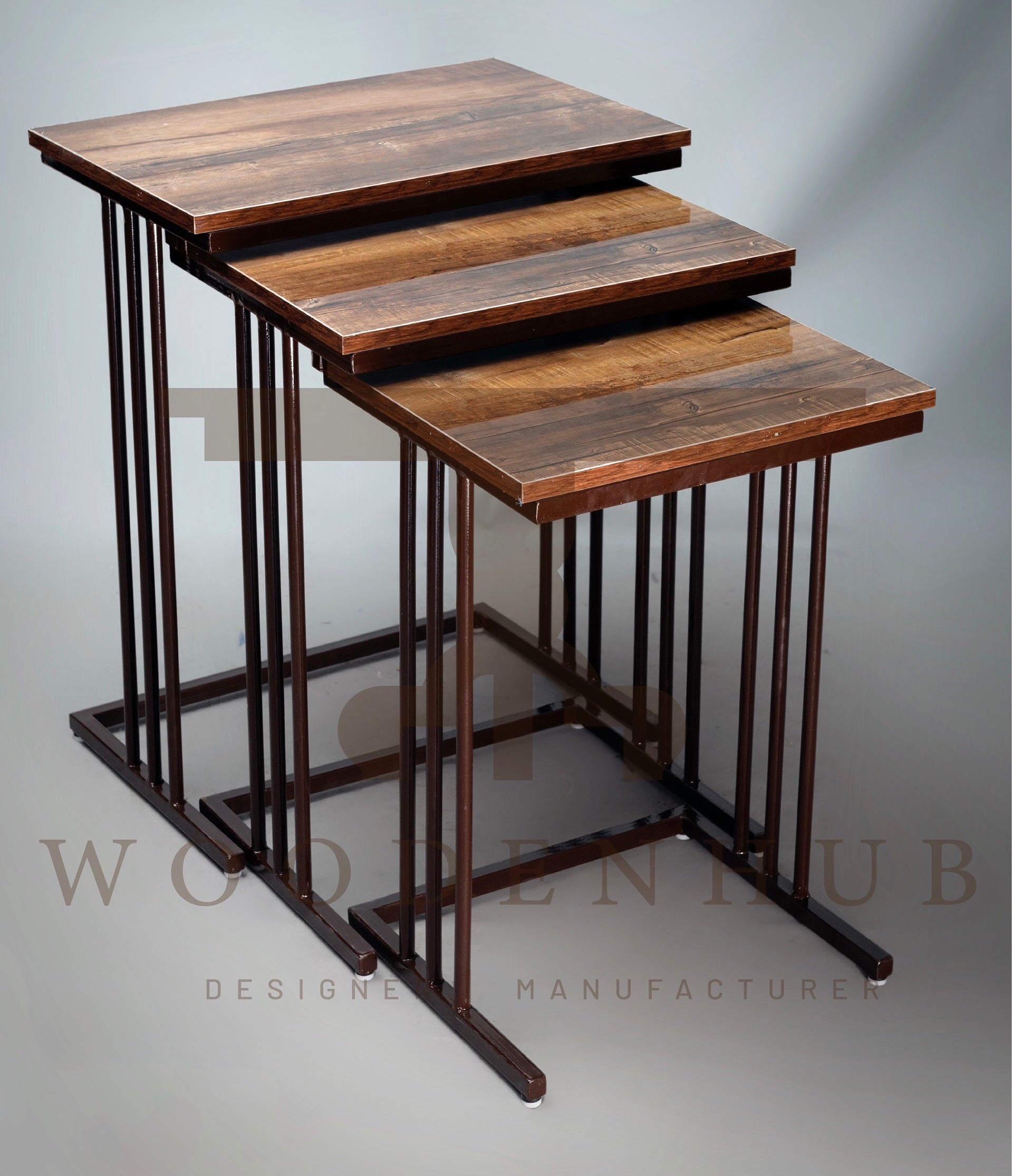 NESTING TABLE SET (3PC) – WOODEN HUB