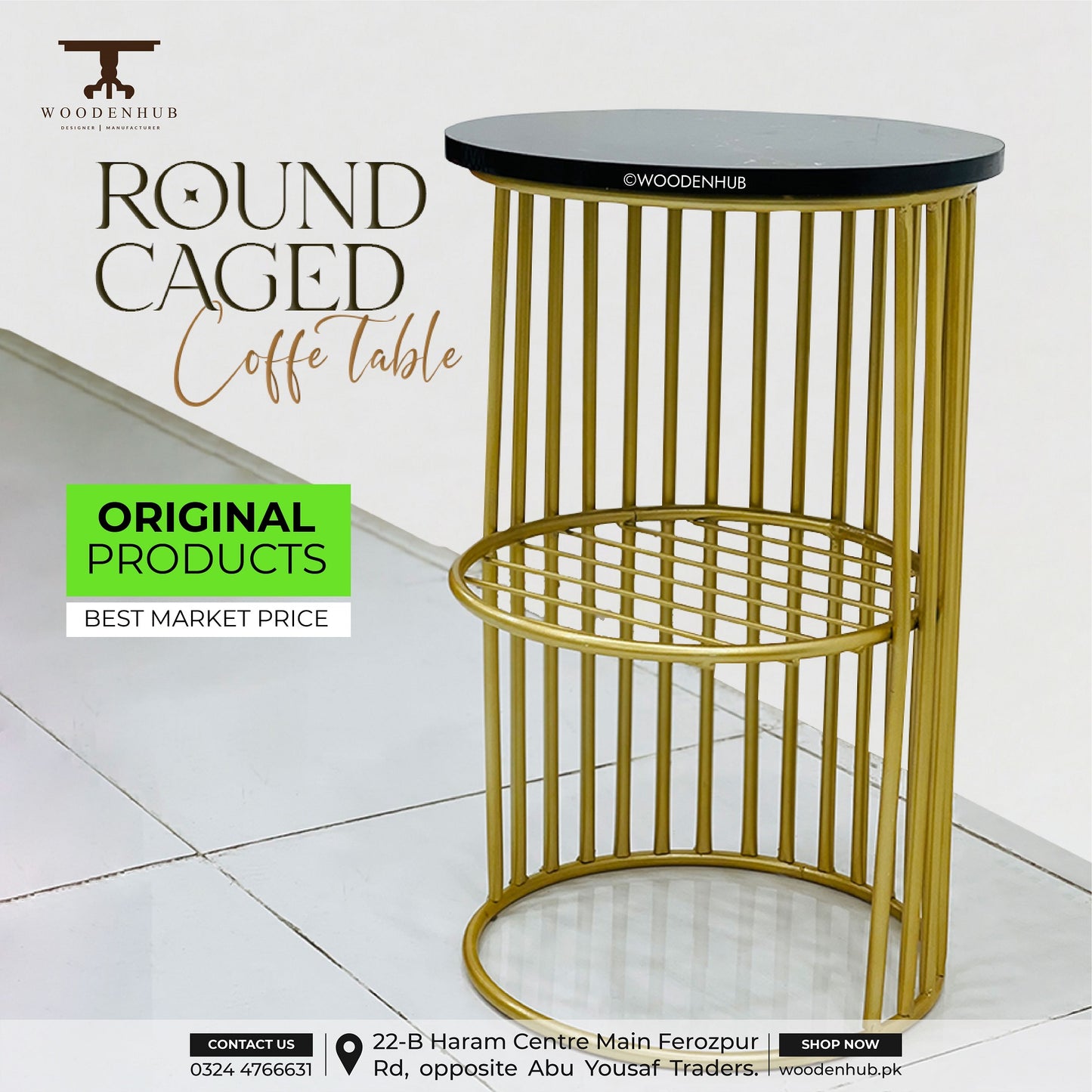 Round Caged Coffee Table