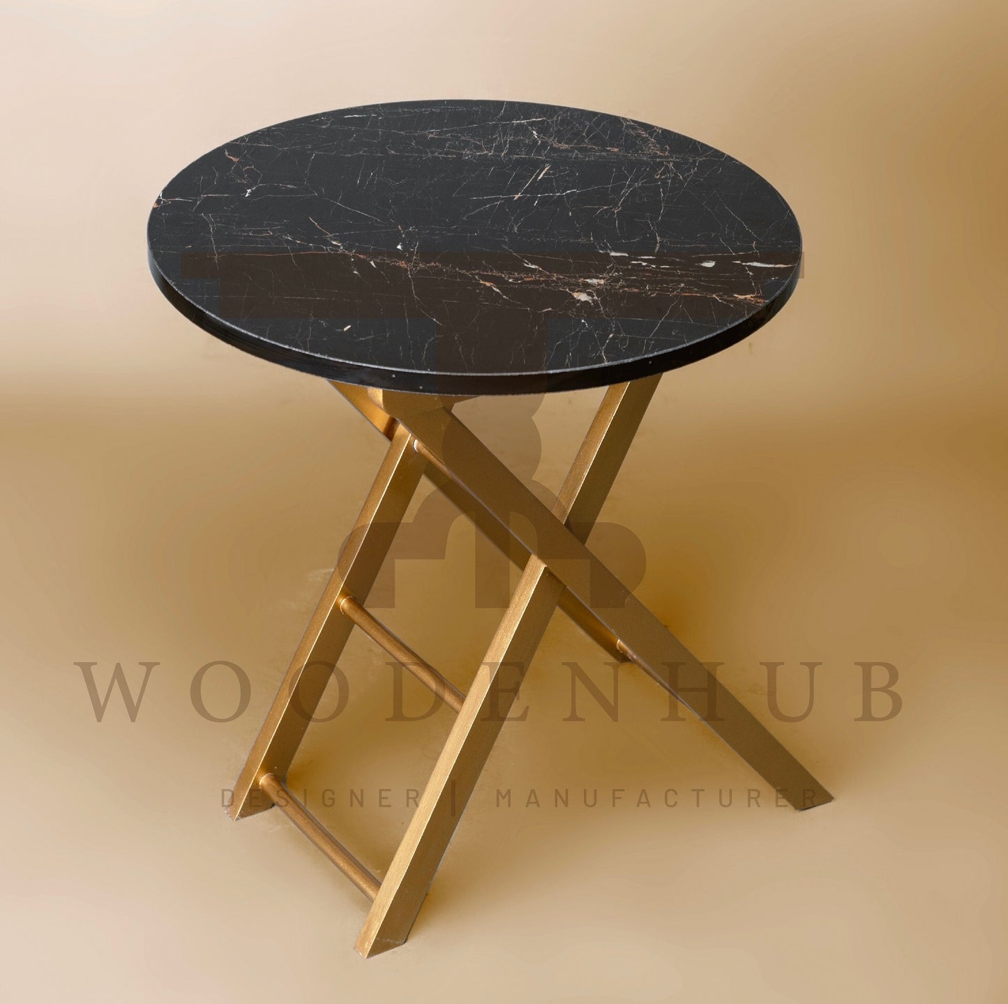 MARBLE TEXTURED SERVING TABLE SET (4PC)