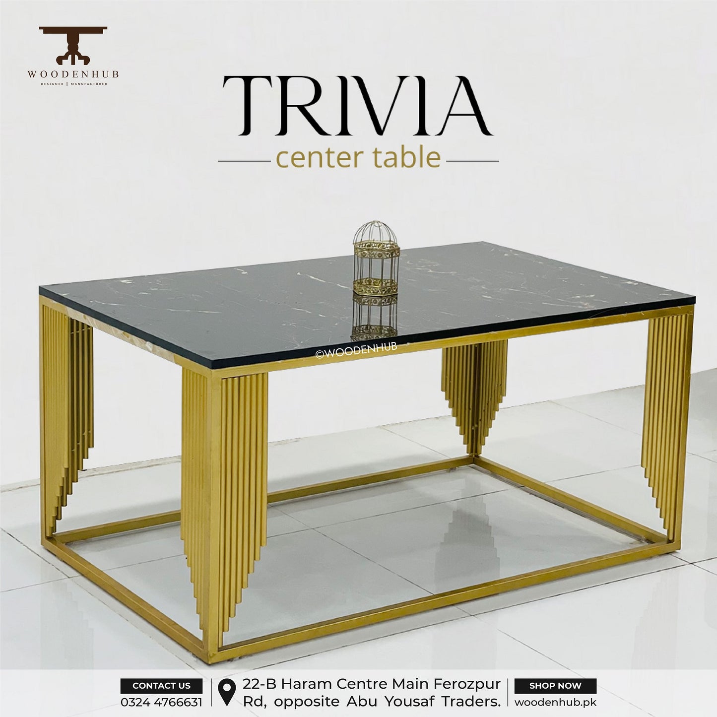 TRIVIA CENTRE TABLE – WOODEN HUB