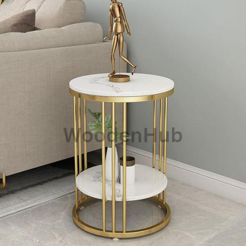 Glam Round End Table