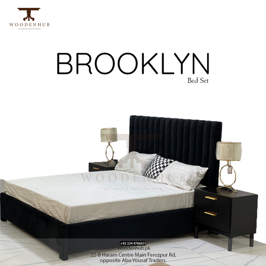 BROOKLYN Bed Set (Bed+Side Tables)