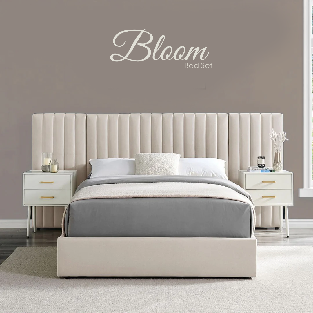 Bloom Bed Set (Bed+Side Tables)