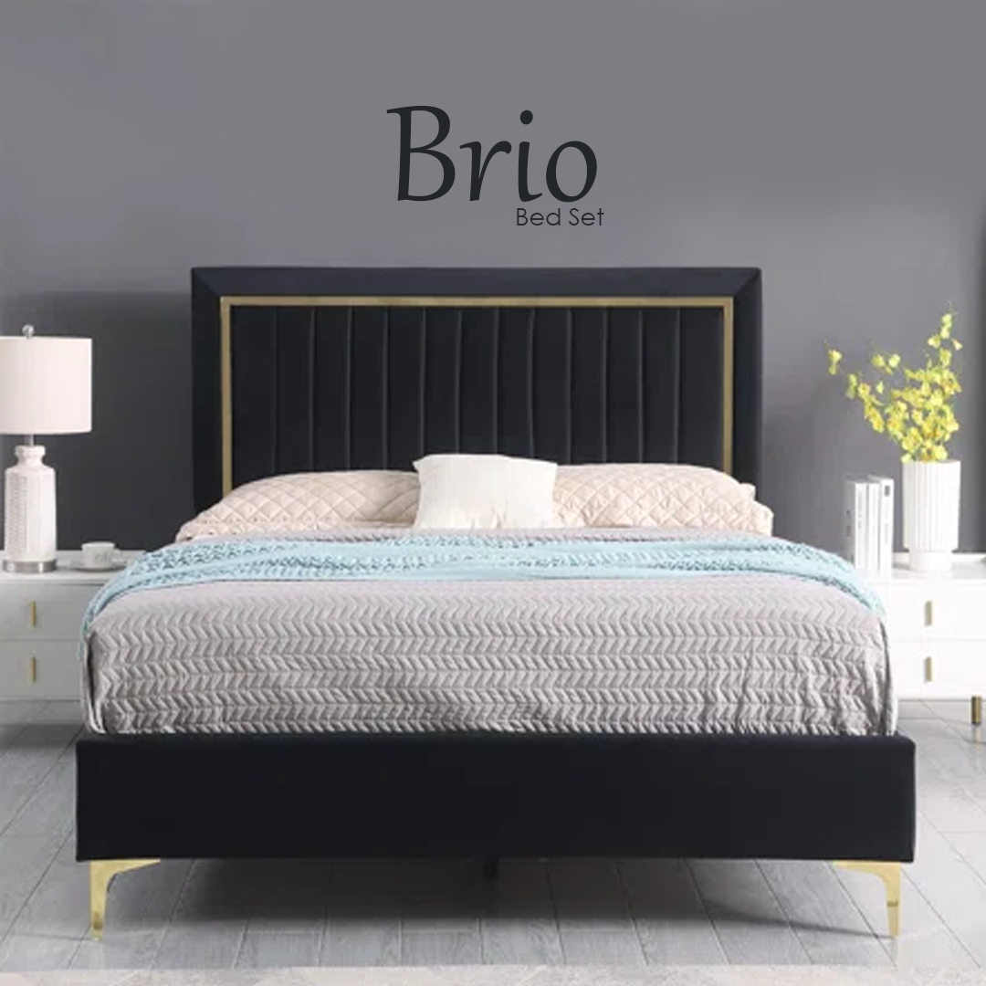 Brio Bed Set (Bed+Side Tables)