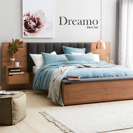 Dreamo Bed Set (Bed+Side Tables)