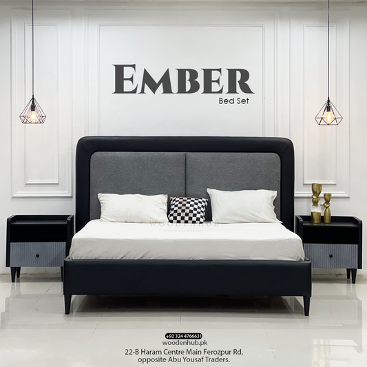 EMBER BED SET (Bed+Side Tables)