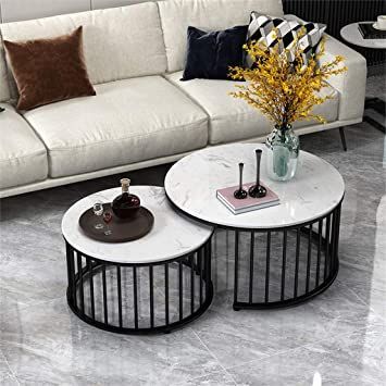Round Marble Nesting Table
