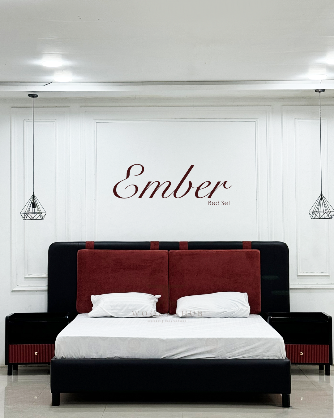 EMBER BED SET (Bed+Side Tables)