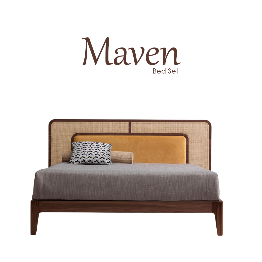 Maven Bed Set (Bed+Side Tables)