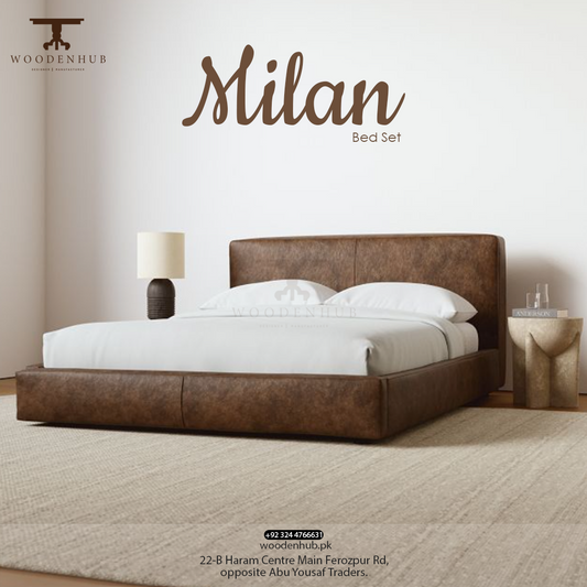 MILAN BED SET (Bed+Side Tables)