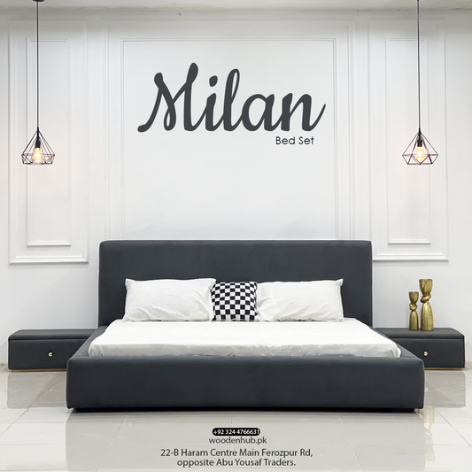 MILAN BED SET (Bed+Side Tables)