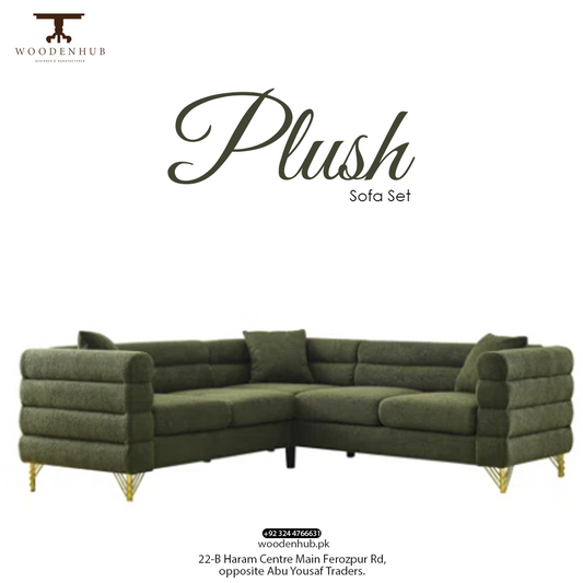 PLUSH 6 SEATER SOFA SET