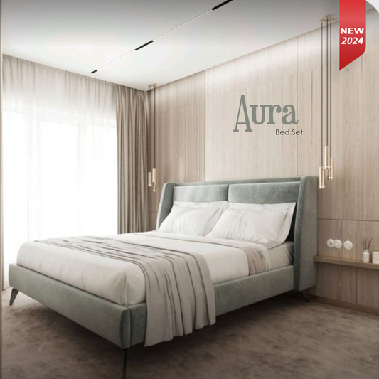 Aura Bed Set (Bed+Side Tables)